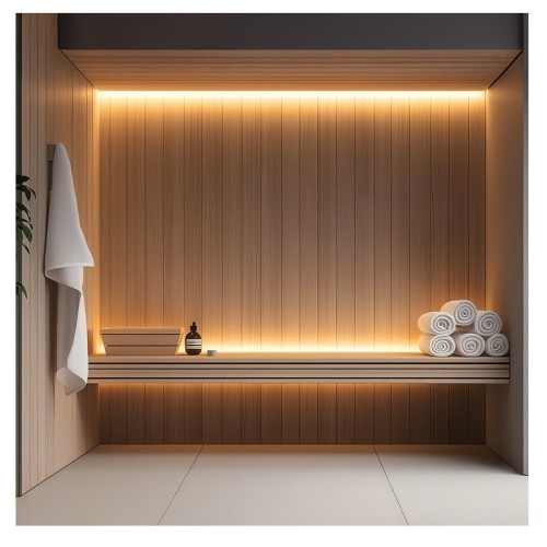 Taśma LED COB 10W/m 480 chips/m SAUNA 24V 3000K biała ciepła IP68
