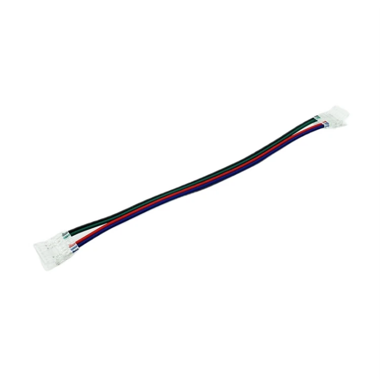 Złączka prosta 10mm COB RGB Click 4PIN z przewodem