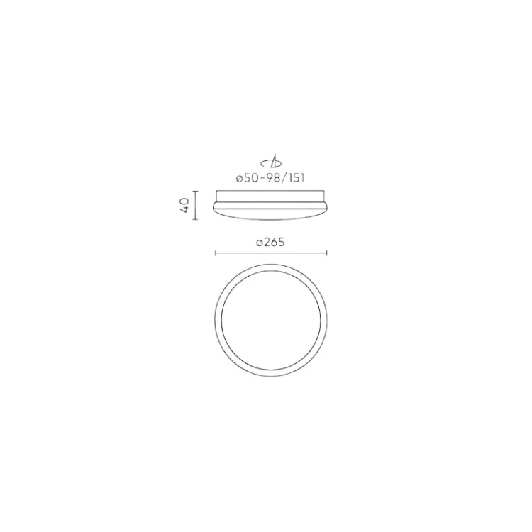 plafon 470584-II 16W rysunek wymiary