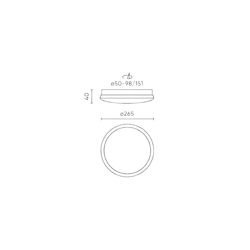 plafon 470584-II 16W rysunek wymiary