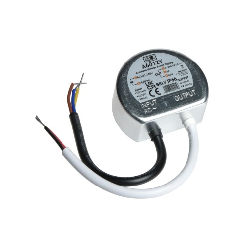 Zasilacz LED 60W 12V 5A puszkowy hermetyczny A6012Y