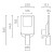 wymiary lampy LED LEDLine 100W IP66 Prime CAMINO - biała ciepła