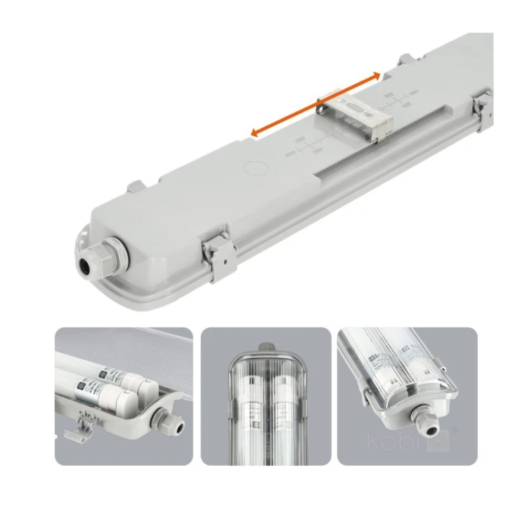 Zestaw oprawa hermetyczna 2x120 G2 + 2xLED T8 18W