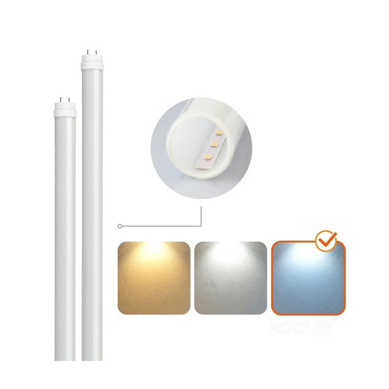 Zestaw oprawa hermetyczna 2x120 G2 + 2xLED T8 18W 6500K biała zimna