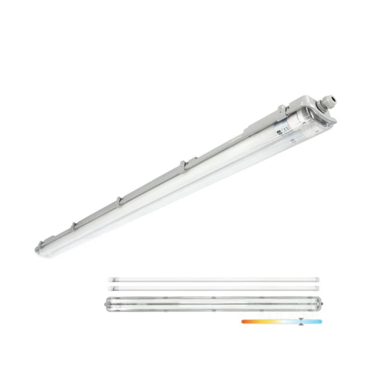 Zestaw oprawa hermetyczna 2x120 G2 + 2xLED T8 18W 6500K