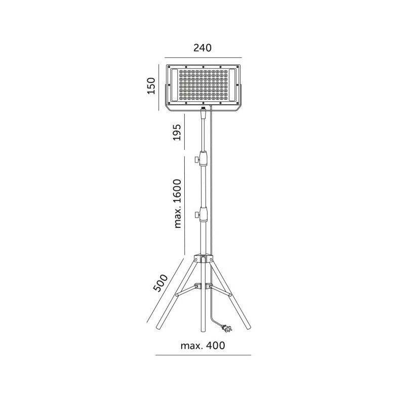 wymiary lampy firon 45W