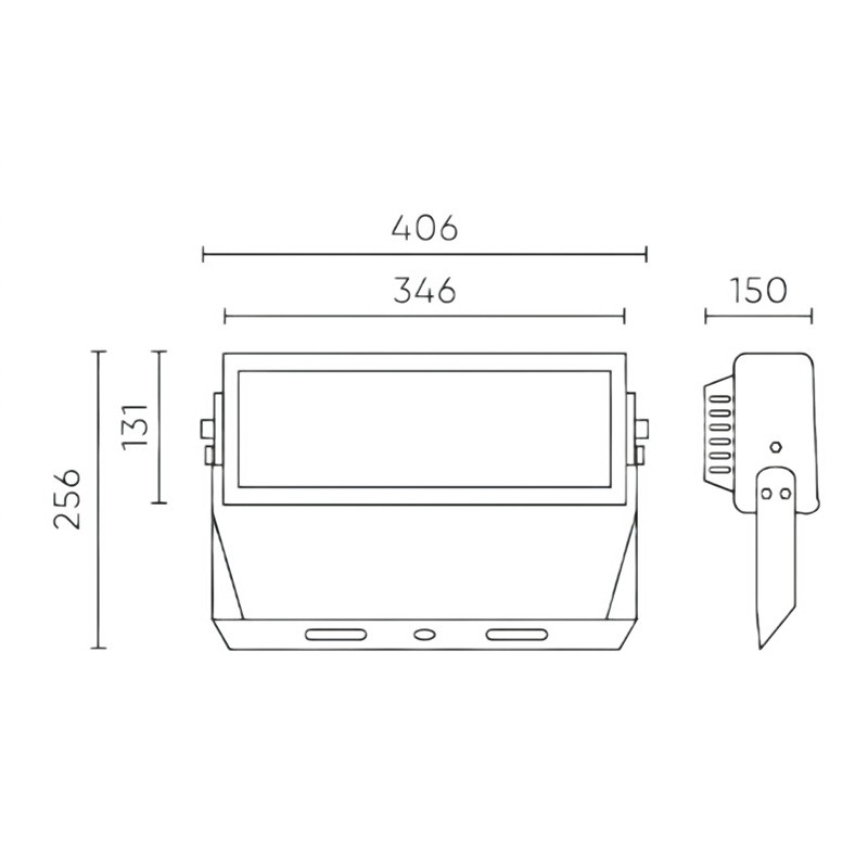 wymiary oprawy stadionowej 200W 5000K