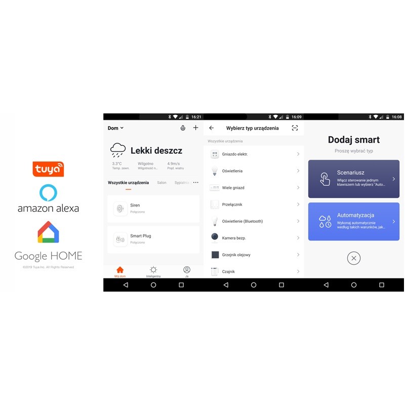 Włącznik Światła 2obw. ZigBee TUYA