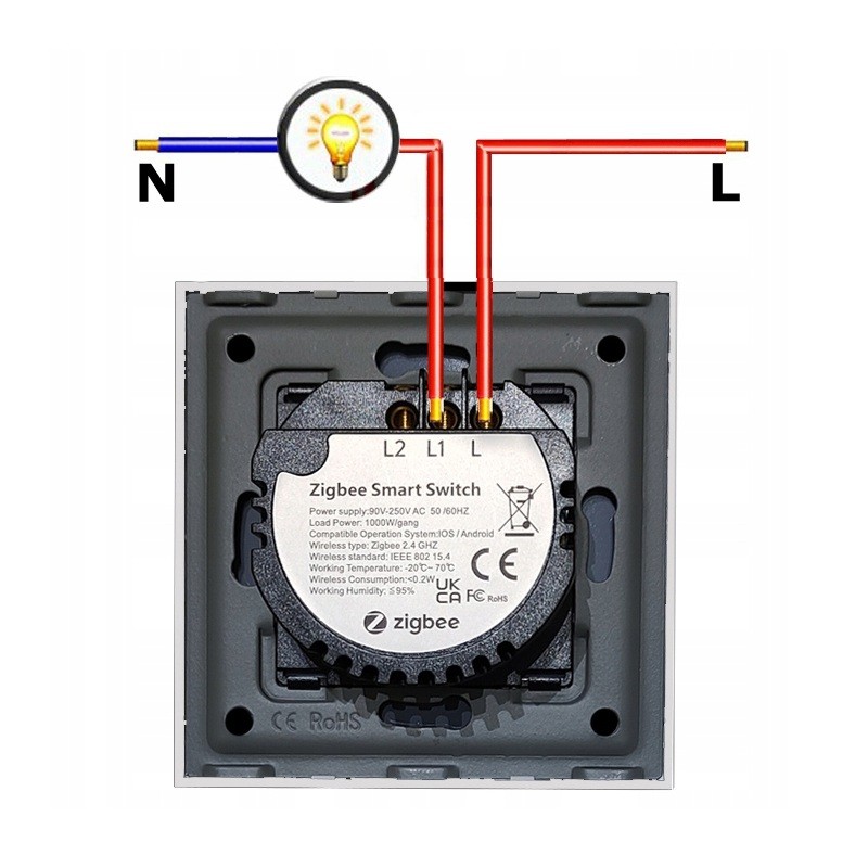 włącznik Tuya działa bez N!