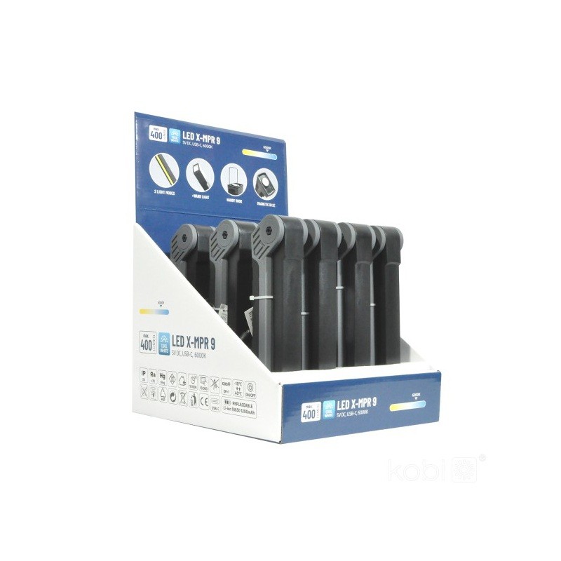 latarka z dwoma źródłami światła zimna