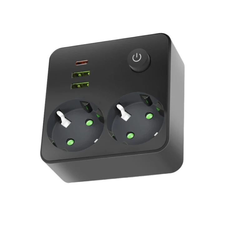 Rozgałęźnik Linea PRO FL2 2 gniazda 230V + 3xUSB czarny