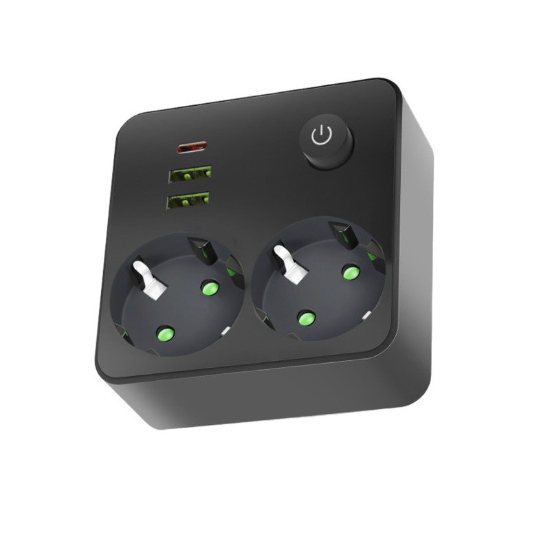 Rozgałęźnik Linea PRO FL2 2 gniazda 230V + 3xUSB czarny