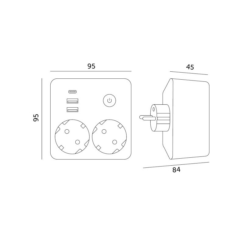 wymiary rozgałęźnika FL2