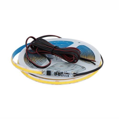 Zestaw taśma LED COB liniowa 300LED/m 12V biała ciepła rolka 5m + wyłącznik SC60 i przewód 2m
