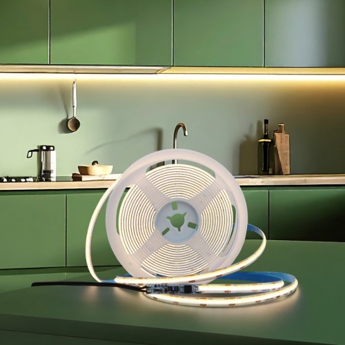 Zestaw taśma LED COB liniowa 300LED/m 12V biała neutralna rolka 5m z wyłącznikiem