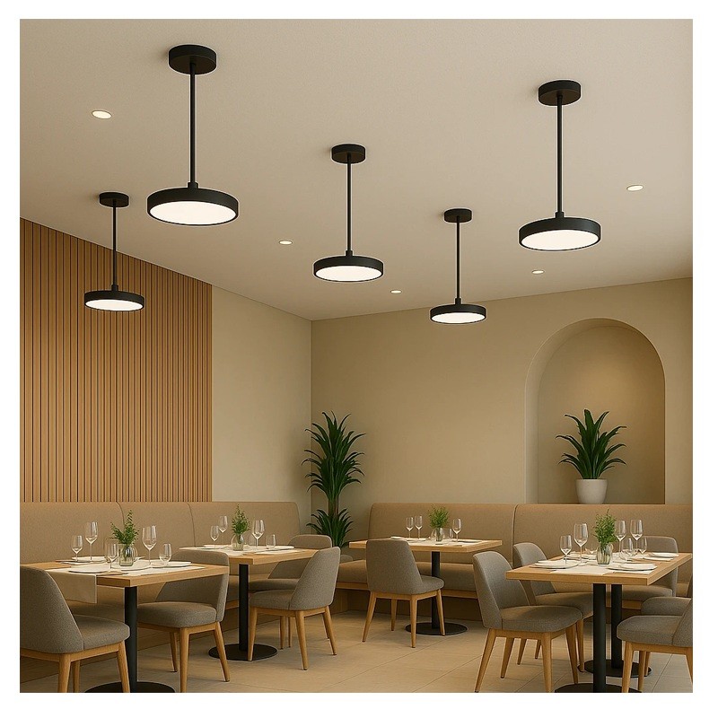 Plafon LED line LITE Downlight EASY FLEX 3CCT(3K/4K/5K) 9/12/15W 1050lm okrągły IP20 czarny
