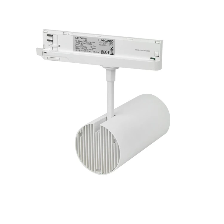 Lampa na szynoprzewód 14-29W CCT 36/60° biała track light