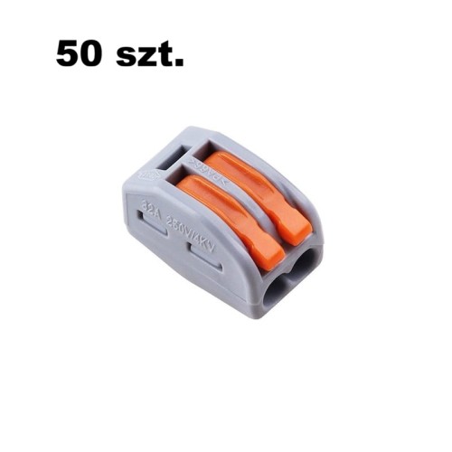 Opakowanie szybkozłączek WAGO uniwersalnych 2 x 0,08-4 mm2 z dźwigniami zwalniającymi 222-412-50x