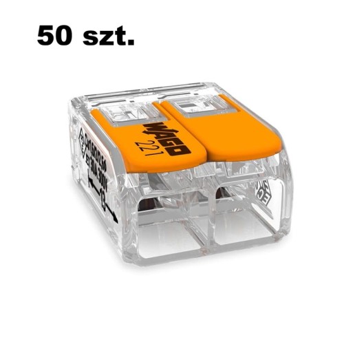 Opakowanie szybkozłączek WAGO uniwersalnych 2 x 0,5-6 mm2 z dźwigniami zwalniającymi 221-612-50x - 50 szt.
