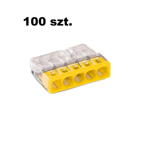 Opakowanie szybkozłączek WAGO Compact 5 x 0,5-2,5 mm2 transparentna 2273-205-100x - 100 szt.