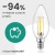 Żarówka LED E14 B35 2,2W świeczka Filament biała ciepła