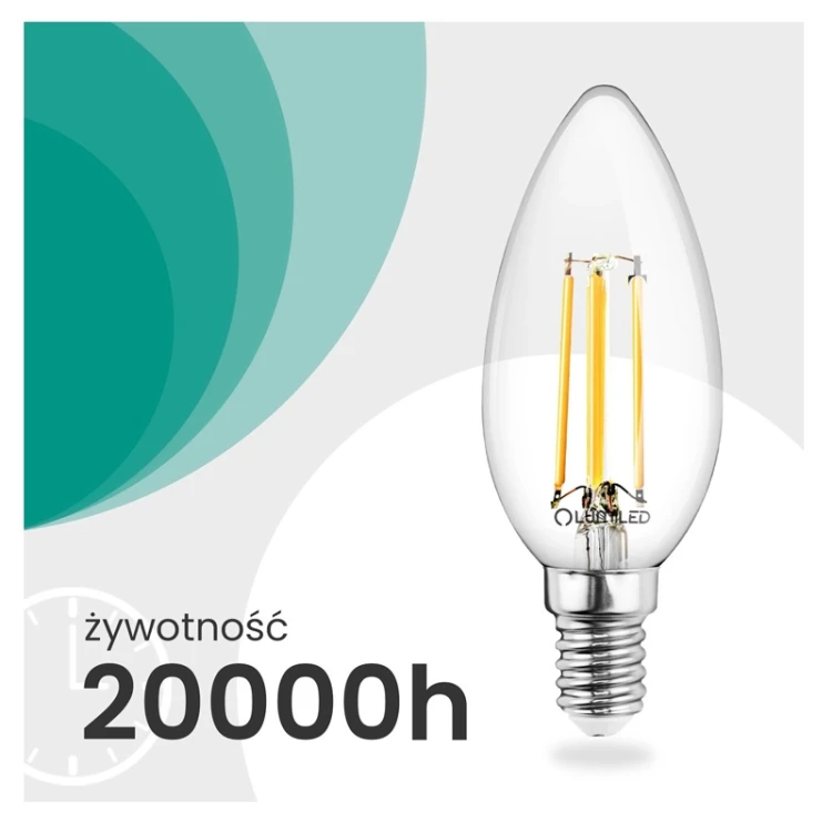 żarówka świeczka ciepła 2,2W 2700K