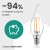 Żarówka LED E14 BA35 2,2W płomyk Filament 4000K