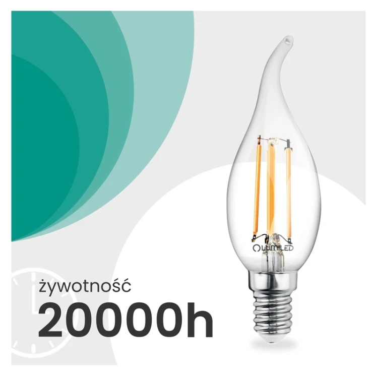 żarówka neutralna 4000K płomyk 2,2W