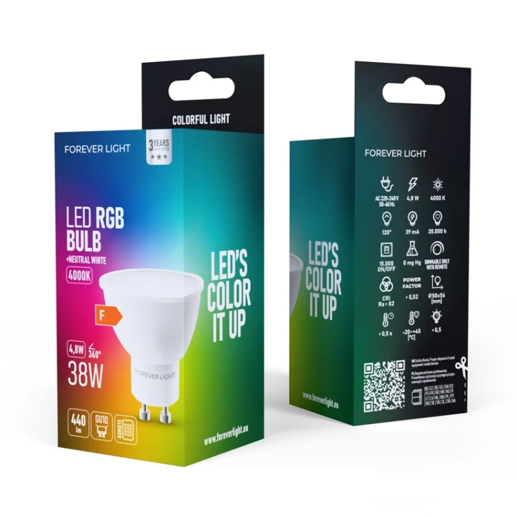 opakowanie żarówki RGB RTV9000082