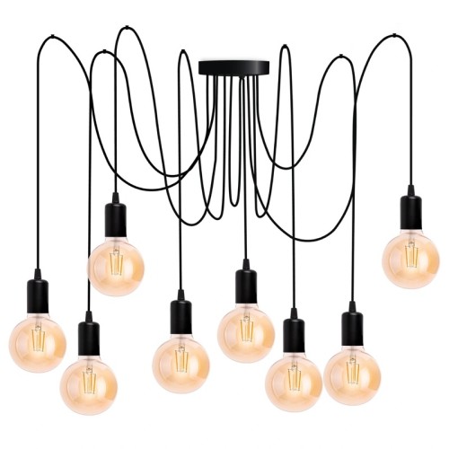 Lampa wisząca pająk ARANE 8 ramienna E27