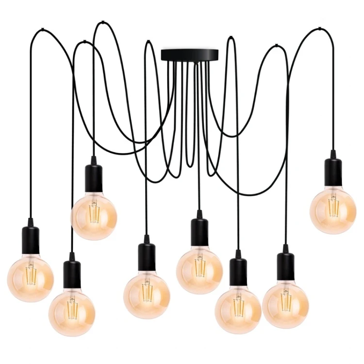 Lampa wisząca pająk ARANE 8 ramienna E27