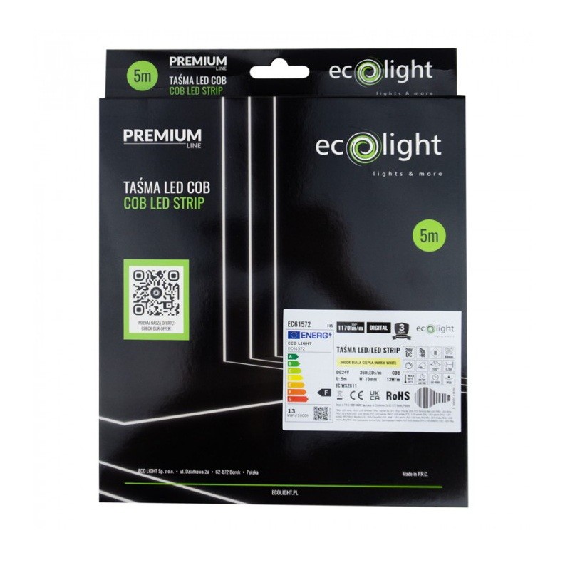 taśma led cob cyfrowa ciepła