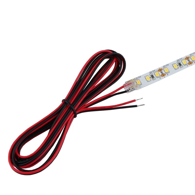 Złączka uniwersalna do taśm LED SMD i COB 8/10mm z przewodem 2m