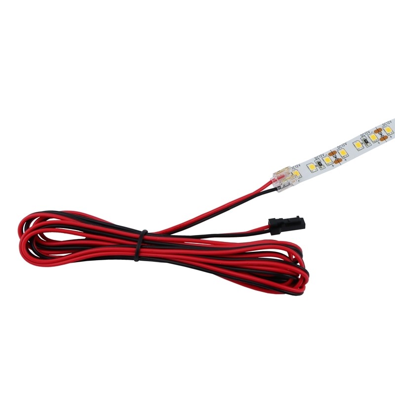 Złączka uniwersalna do taśm LED SMD i COB 8/10mm z przewodem 2m i wtyczką mini