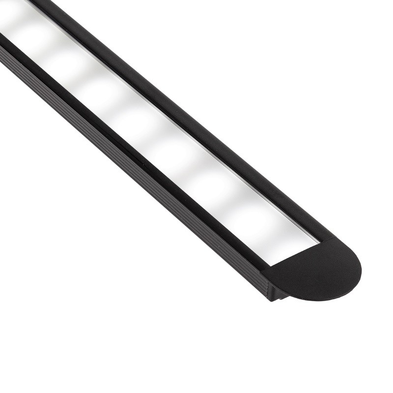 Profil aluminiowy czarny Zenoline 2m wpuszczany