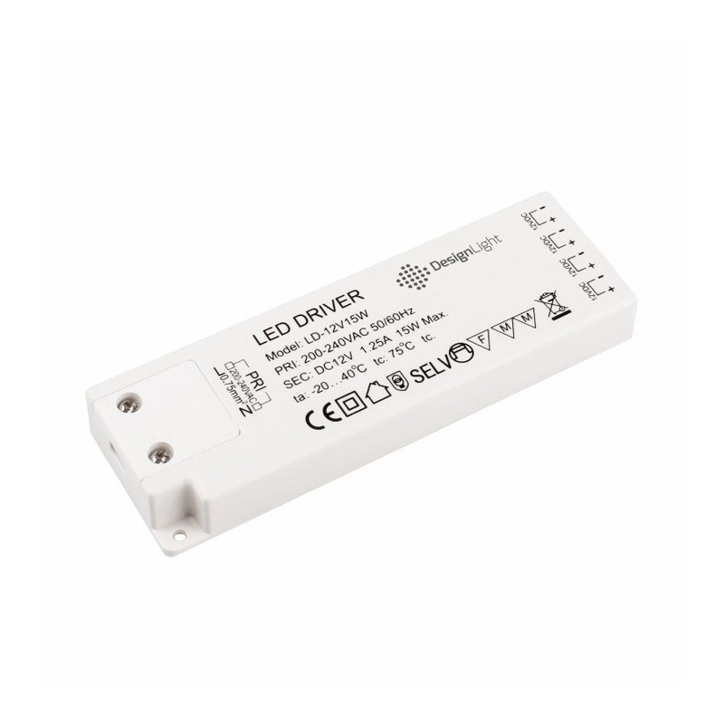 Zasilacz LED 15W 12V 1,25A z gniazdami mini