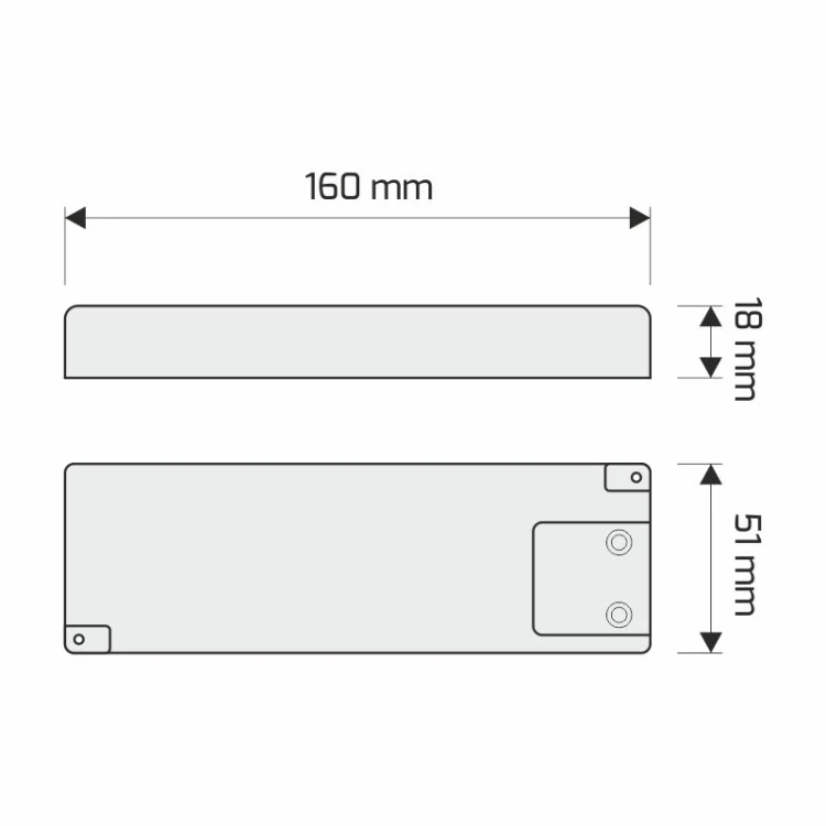 wymiary zasilacza 30W z gniazdami mini