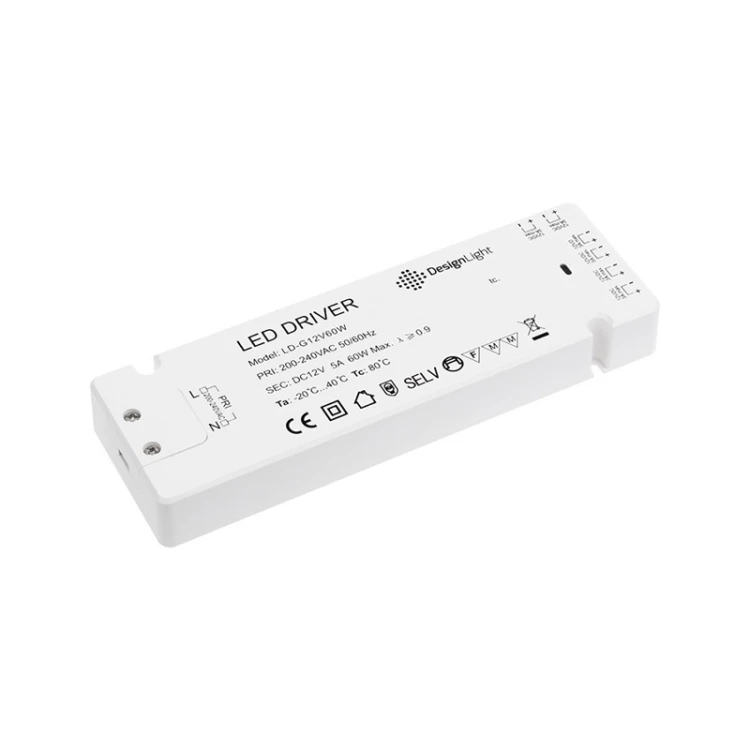 Zasilacz LED 60W 12V 5A z gniazdami mini