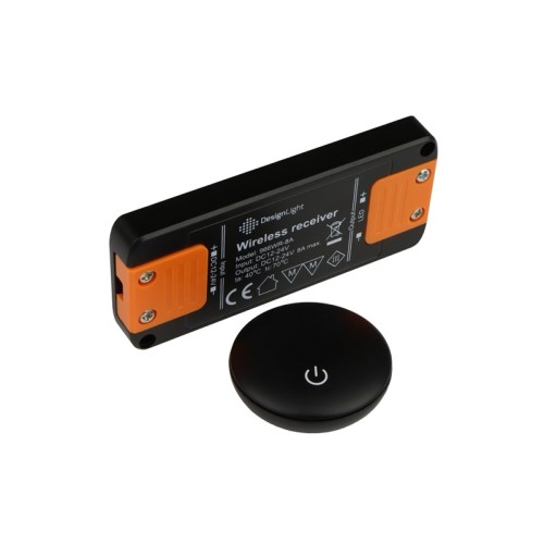 Sterownik RF i wyłącznik ze ściemniaczem UFO czarny