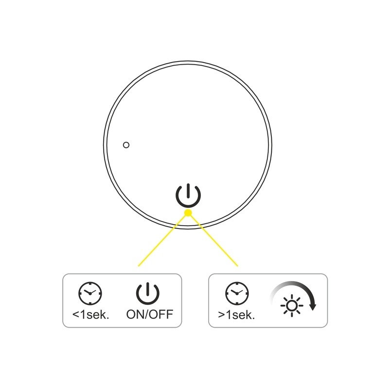 Wyłącznik RF UFO ze ściemniaczem czarny