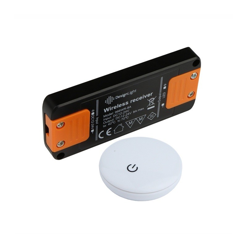 Sterownik RF i wyłącznik ze ściemniaczem UFO biały