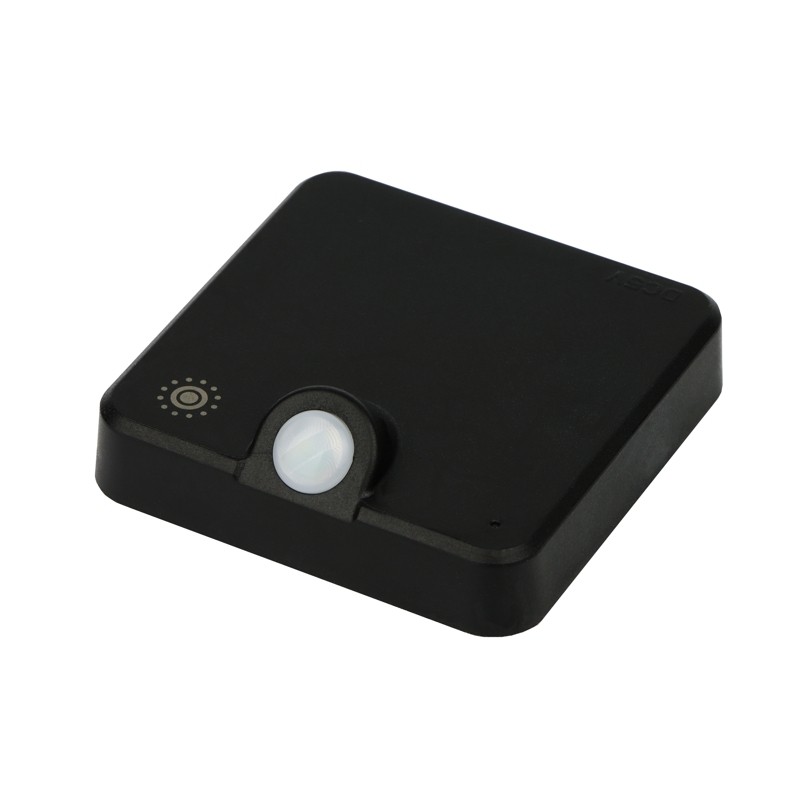 Zestaw bezprzewodowy PIR DELI 3 do szaf z funckją ściemniania, ładowany USB czarny