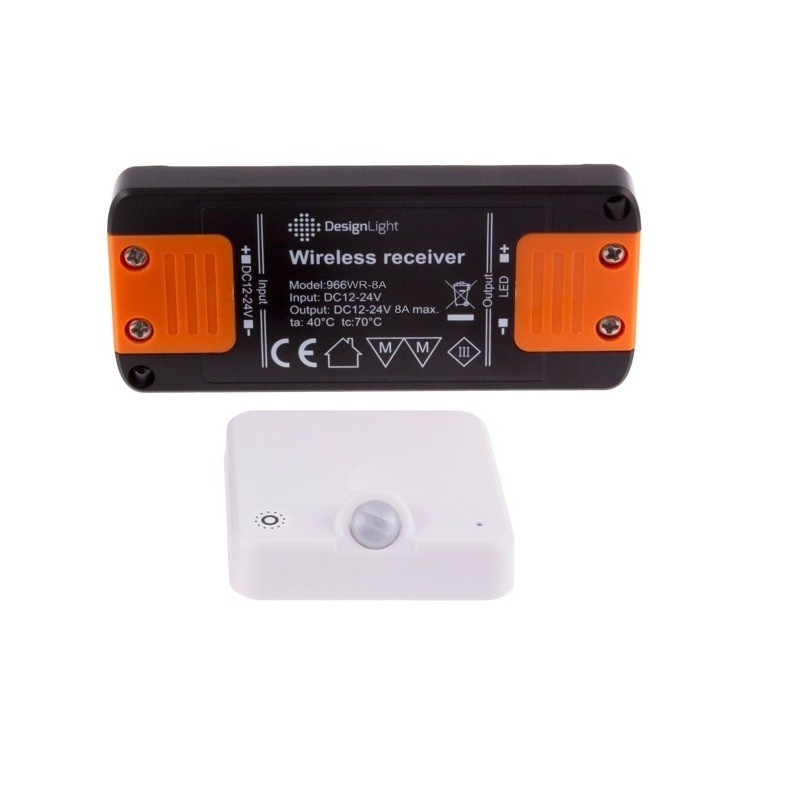 Zestaw bezprzewodowy PIR DELI 3 do szaf z funkcją ściemniania, ładowany USB