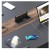 Gniazdo meblowe 1,5m czarne z USB A+C, RJ45 i HDMI INBOX-CZ-FR-1,5-03