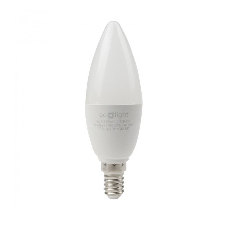 Żarówka LED E14 5W RGB + CCT świeczka C37 Tuya Smart Bluetooth