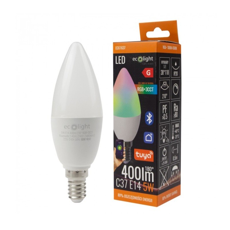 żarówka E14 RGB+CCT TUYA 5W