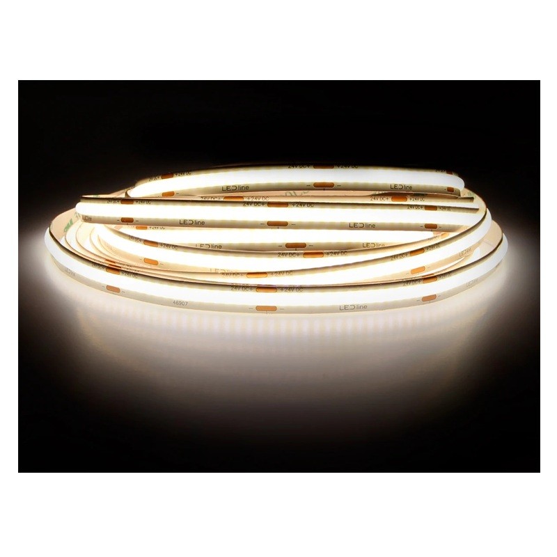 Taśma LED 480 COB 24V 3000K 11W IP20 8mm 5m 1100lm/m PRIME