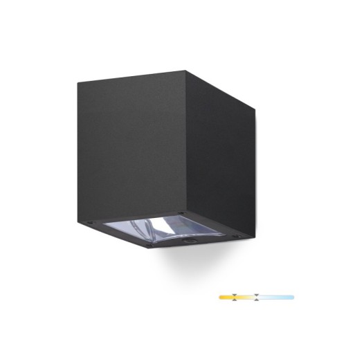 Kinkiet, lampa ogrodowa solarna LED QUERK 2CCT IP54 czarna