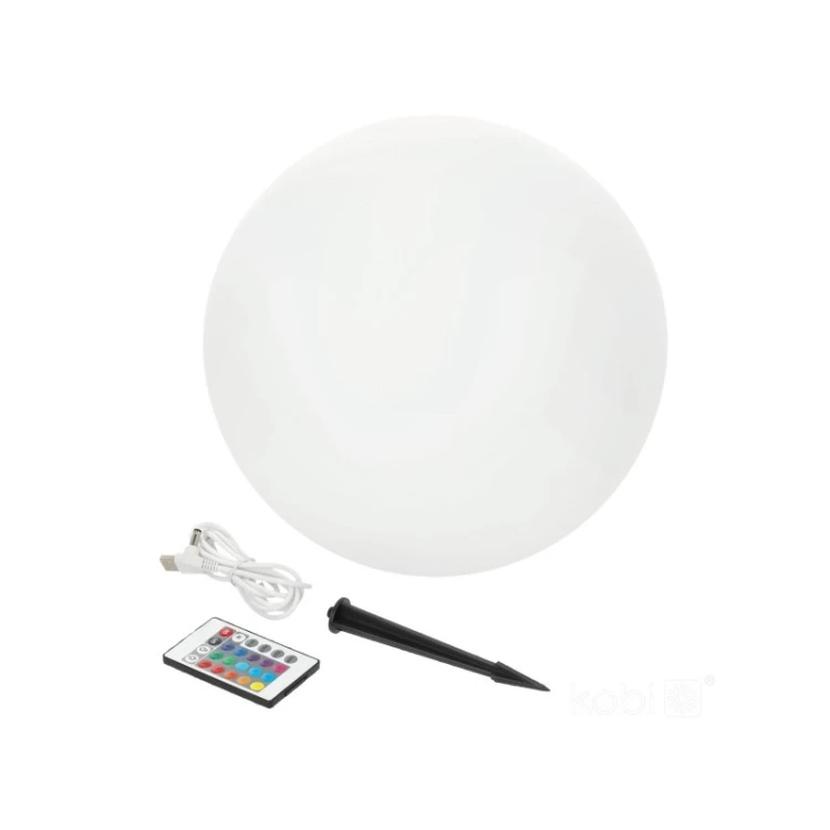 Lampa ogrodowa Solar LED GARDEN BALL 40cm 3000K+RGB Kobi