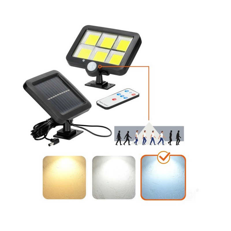 Naświetlacz LED SOLARNY 1,5W 6000K z czujnikiem ruchu